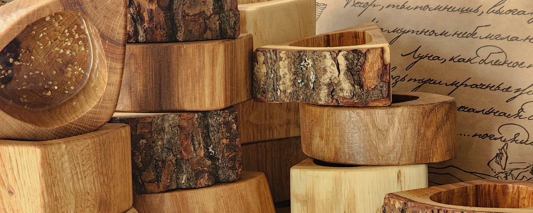 Фото 46 — Деревянные подносы для свечей