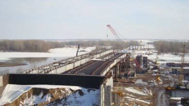 Photo of Строительство моста на реке в процессе